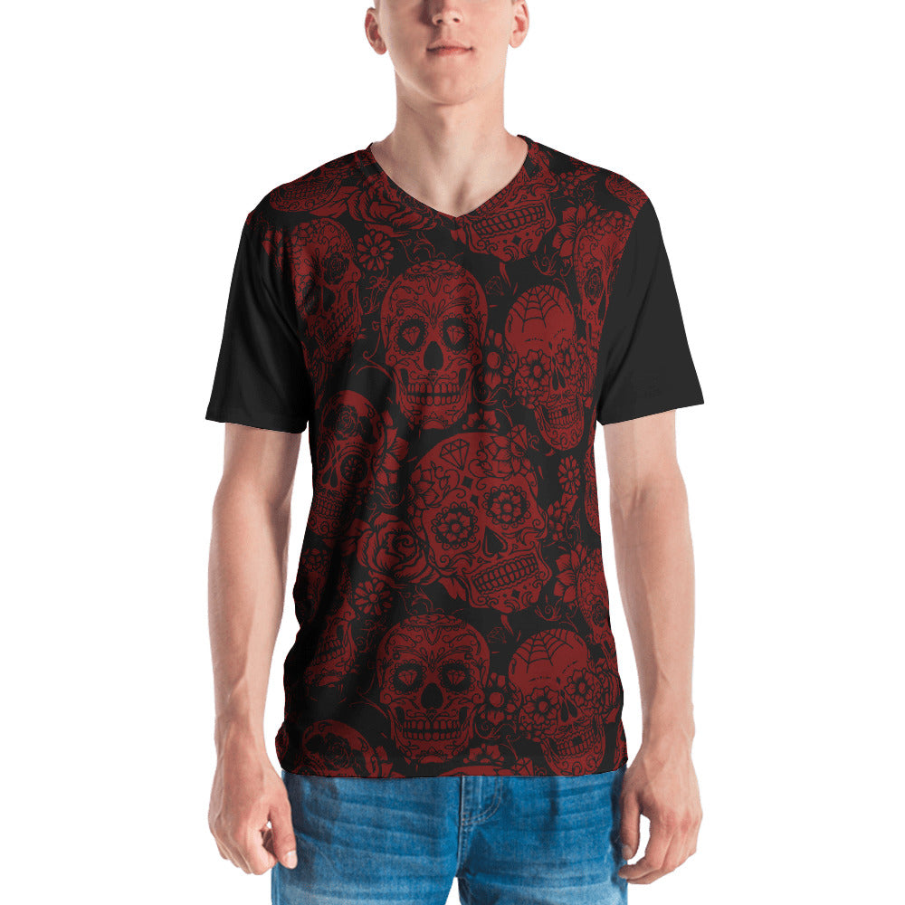 Red Sugar Skull Men's T-shirt