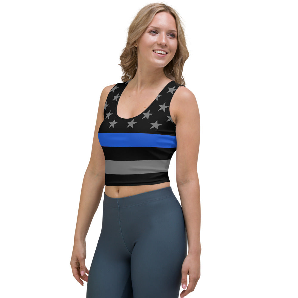 Thin Blue Line Crop Top