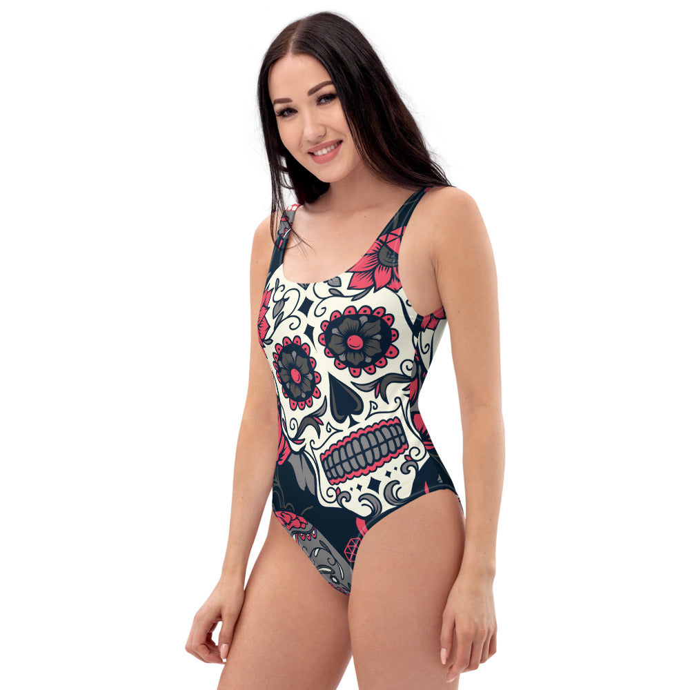 Sugar Skull One-Piece Swimsuit