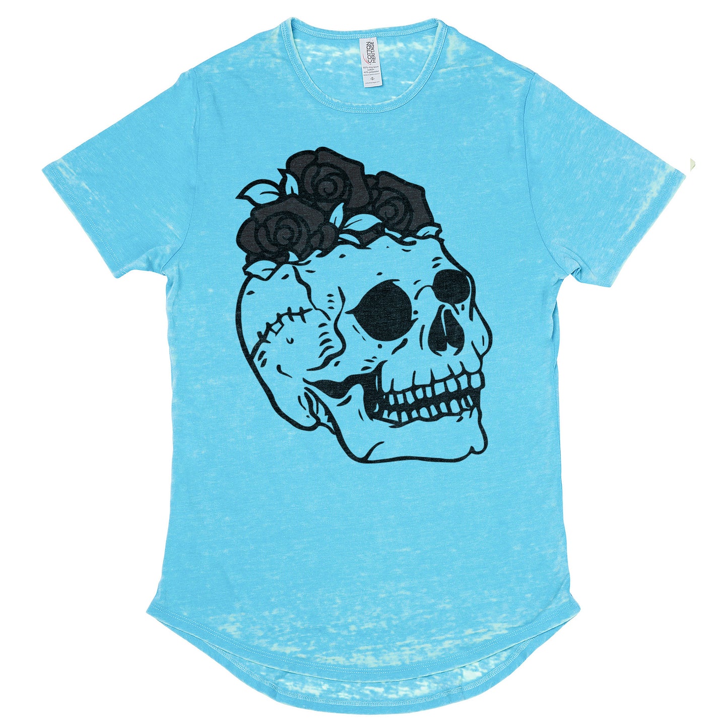 Skull Black Rose Women's Burnout T-Shirt