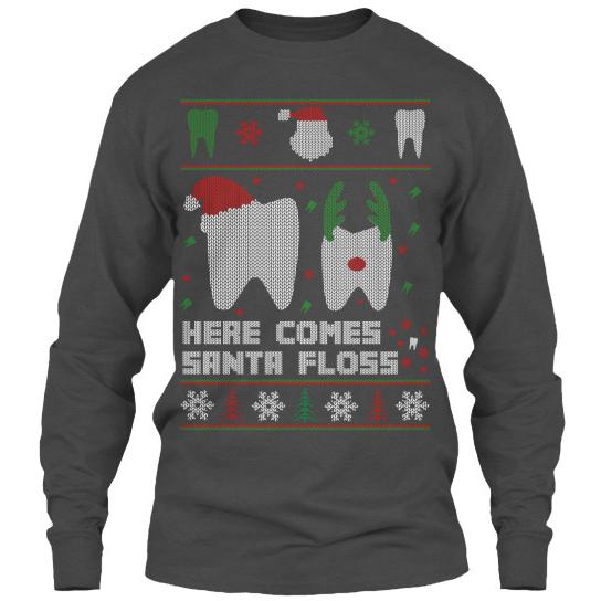 Here Comes Santa Floss Ugly Christmas Sweater