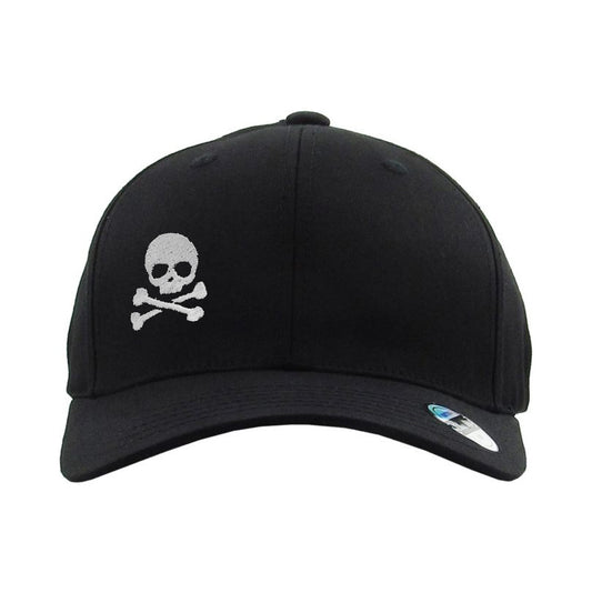 Skull & Crossbones Ponytail Stretch Cotton Spandex Headband Hat