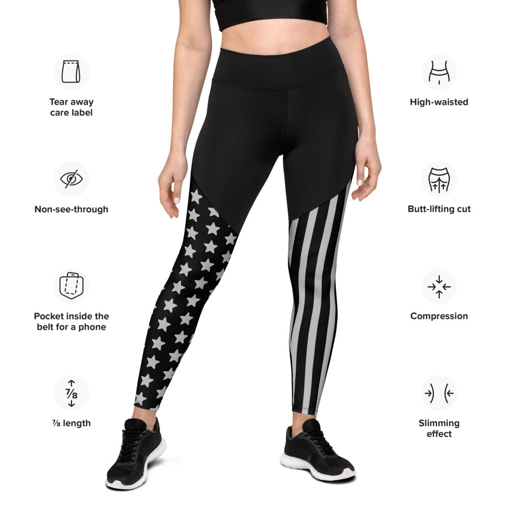 Thin Red Line Premium Sports Leggings