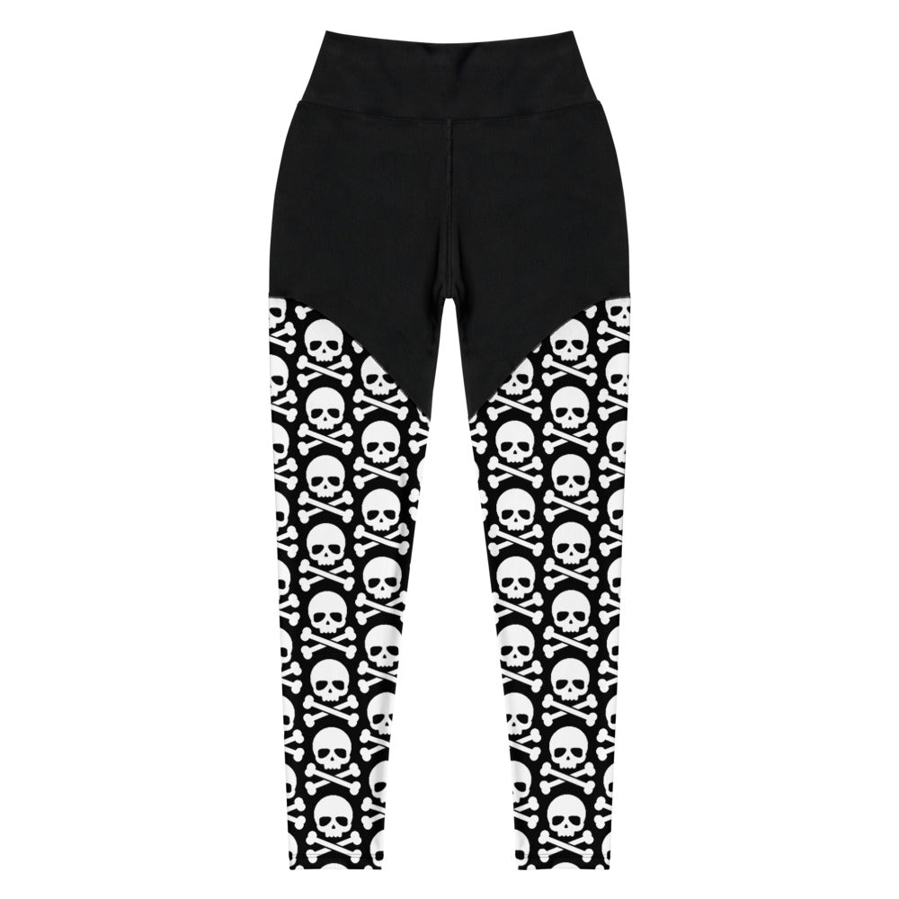 Skull & Crossbones Sports Leggings