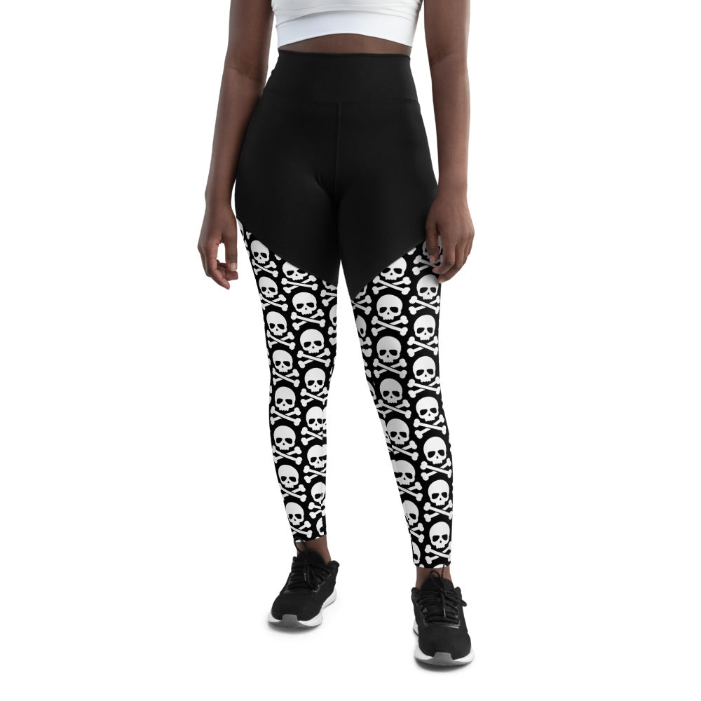 Skull & Crossbones Sports Leggings