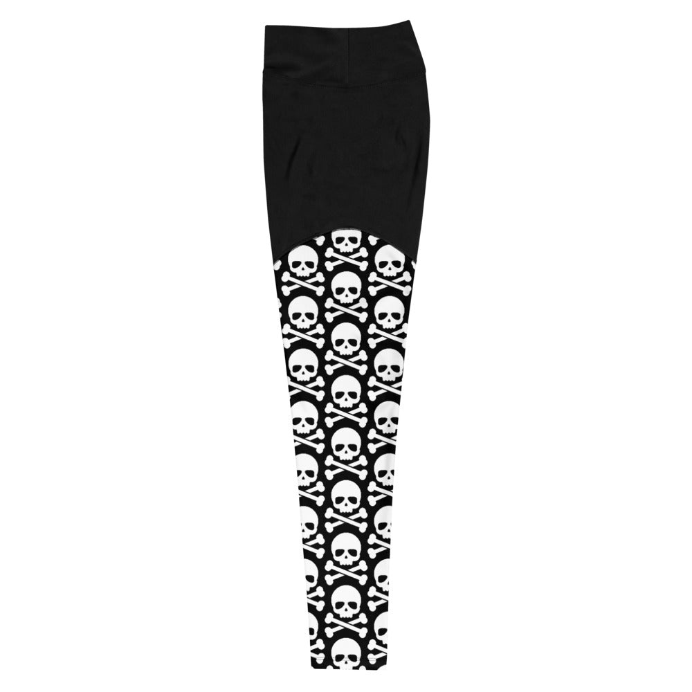 Skull & Crossbones Sports Leggings