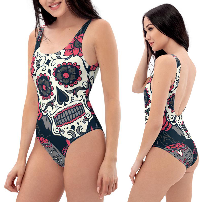 Sugar Skull One-Piece Swimsuit