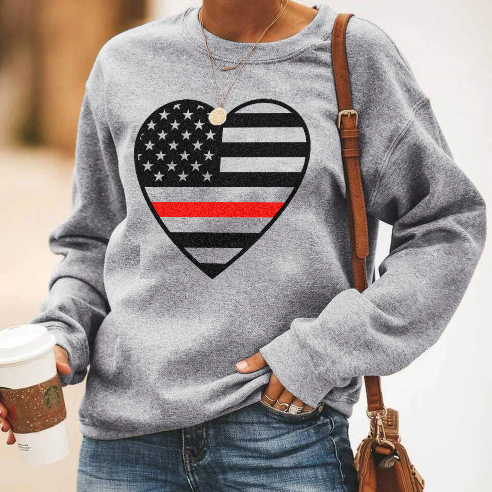 Thin Red Line Heart Unisex Sweatshirt