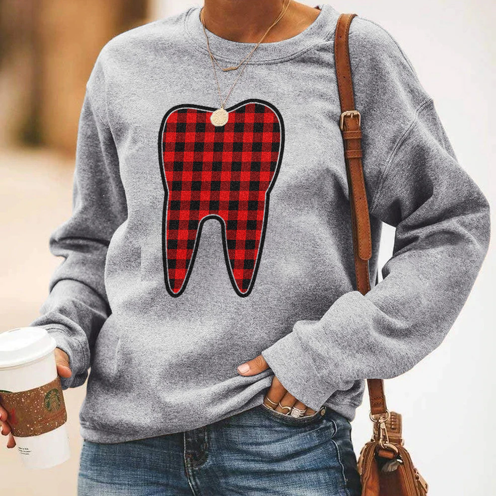 Plaid Tooth Sweatshirt
