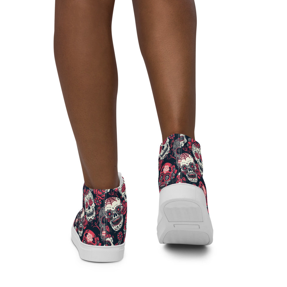 Sugar Skull Women’s High Top Canvas Shoes