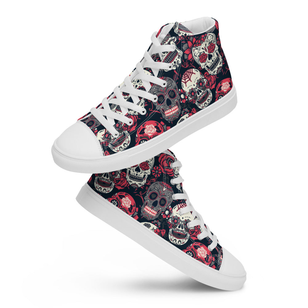 Sugar Skull Women’s High Top Canvas Shoes