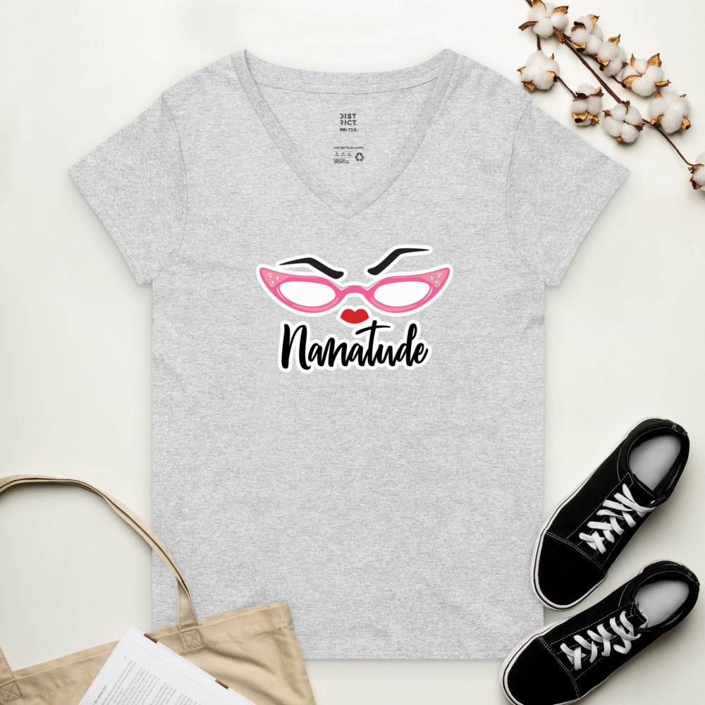 Nanatude Women’s Recycled V-neck T-shirt